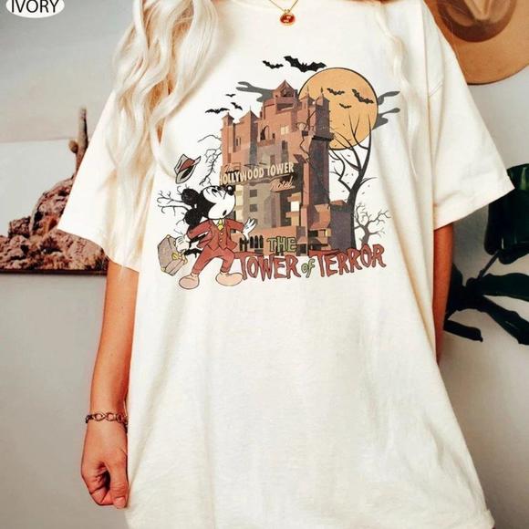 Tower Of Terror Mckey_S Not So Scary Dsney Halloween The Twil Unisex T-shirt - Picture 1 of 4